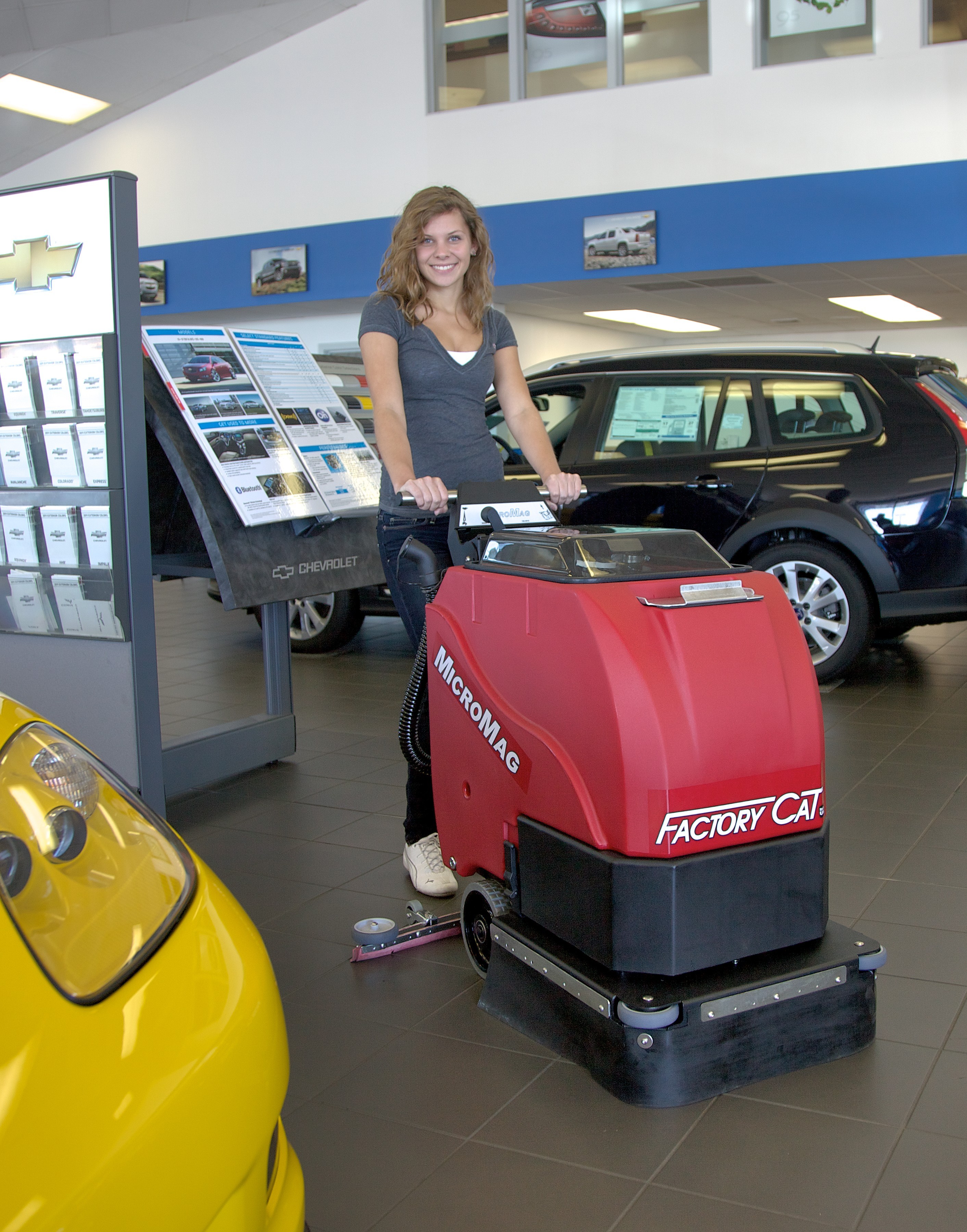 Factory Cat MicroMag Floor Scrubber